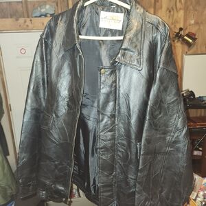 Vintage Monterey Black Leather Jacket